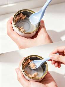 1SET /2SET Pet Can Lids Three-In-One Food Sealing Lids Universal Spoon Set Food Preservation Silicone Lids Pet Cat Dog Food Silicone Can Lids Food Spoon Set Suitable For Various Pets - Multicolor - View 5