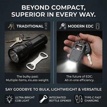 1PC/2PCS Super Bright Rechargeable Mini Keychain Flashlight Torch Multifunctional Portable LED Work Light For Outdoor Night & Work Use - Flashlight - View 9