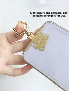 360° Rotatable Cartoon Cat Stainless Steel Connector, With Metal Cat Head Spring Clip, Metal Phone Lanyard Clip, Hanging Ring Buckle, For Connecting Phone And Lanyard - Multicolor - View 5