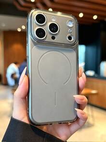 1件裝奢華超薄磨砂半透明黑色全包覆磁吸手機殼，適用於 iPhone 17 17Pro 17 Pro Max 16Promax 16 15 14 13 Pro Max，相機保護，軟框防震背蓋 - 黑色 - 查看 5
