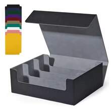 New Color Trading Card Storage Box 1800+ PU Leather Commander Card Box Magnetic Closure Magic Game Card Organizer Birthday Party Holiday Gift - Multicolor - View 3