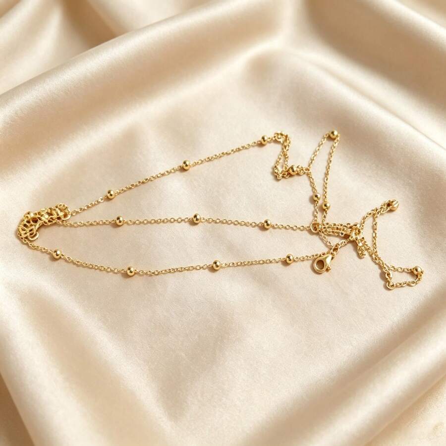 2/5/8pcs Korean Ins Style Multi-Layer Pearl Chain Women Finger Chain & Anklet - Multicolor - View 1