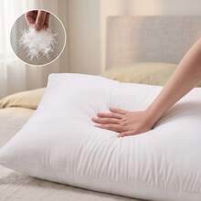 H&R Comfortable Plain Sleeping Pillows Breathable Soft Bed Pillow Virgin Hollow Fibre Filling Shape Retention Pack Of 1 Or 2 - White - View 13