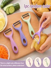 2pcs Peeler Set, Thin Skin Peeler To Reduce Waste, Ergonomic Handle Kitchen Tool, Suitable For Carrots And Potatoes - Multicolor - View 13
