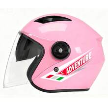 3/4 Dual-Lens Helmet, Reinforced For Impact And Pressure Resistance, Suitable For Motorcycle And Electric Vehicle Riding - B - View 4