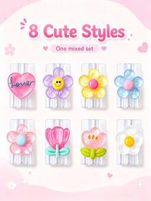 Cartoon Flower Data Cable Protector, Phone Charging Cable Connector Anti-Breakage - Cable Protector - View 3