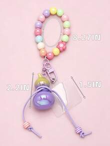 Electroplated Gourd Keychain, Glossy Transparent Texture With Premium Quality, Gourd Symbolizes Fortune And Prosperity. Equipped With Metal Key Chain, Can Be Used For Car Keys, Backpacks, Or As Phone Charm, Compact And Stylish, Versatile For Daily Use, Suitable As Event Giveaways Or Creative Small Gifts. - Multicolor - View 7