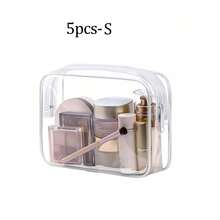 Fashionable Minimalist Unisex Toiletry Bag, Waterproof Transparent Makeup Pouch, Quart Size For Travel, Suitable For Men And Women, Carry-On Friendly - White - View 18