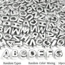 10/20件組壓克力大孔字母珠，26個字母隨機混色隨機組合，DIY手鍊項鍊耳環珠寶材料，手機鍊鑰匙圈衣物包包吊飾裝飾珠 - 隨機混色 - 查看 12