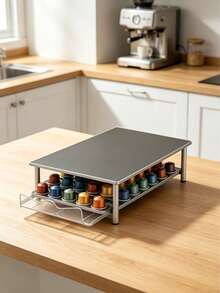 Coffee Capsule Drawer Storage Box, Capable Of Holding 40 Large-Sized Capsules To Keep Your Desktop Tidy And Allow Easy Access. Smooth Pull-Out Coffee Capsule Storage Rack - Random Color - View 6