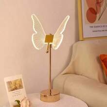 Lámpara de escritorio LED USB de mariposa dorada de alta gama, luz nocturna decorativa de atmósfera romántica, alimentada por USB, control remoto con 3 colores regulables (blanco frío/blanco cálido/blanco neutro), adecuada para dormitorio, sala de estar, oficina, mesa de comedor, regalo perfecto para Navidad, Día de San Valentín, Pascua, Halloween - Multicolor - Ver 3