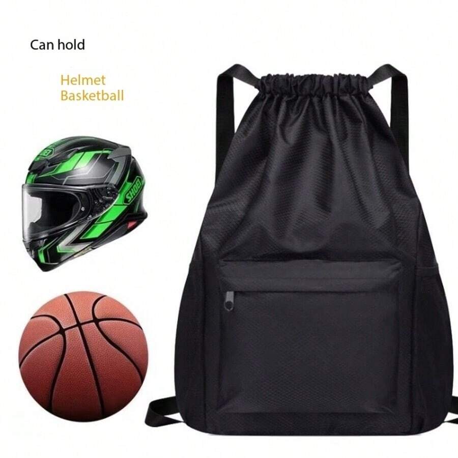 Drawstring Backpack Waterproof Rope Bag Sports Fitness Bag With Side Pockets Unisex Helmet Bag Motorcycle Backpack Storage Bag Cycling Bag Waterproof Bag Electric Scooter Large Capacity Basketball Bag - Multiple Styles - View 1