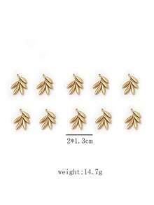 9/10pcs Fashion Versatile Stainless Steel Necklace Pendant 18K Gold Vacuum Plated Handmade DIY Luxury Jewelry Charm - Yellow Gold - View 8