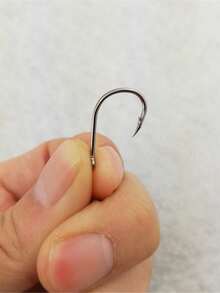 120pcs Ise Ni Fishing Hooks #3-#12 Bulk With Rings, Barbed, With Holes, Fishing Tackle Accessories - Black - View 3