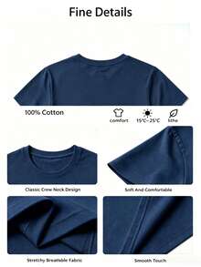 100% Cotton Geographic Inspired Dragonfly Graphic T Shirt For Men And Women |  Exquisite Design |  Loose And Comfortable | Shirts Y2k - 藏蓝色 - 查看 8