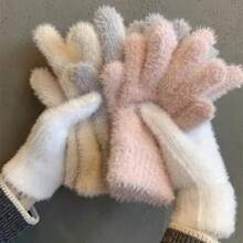 Winter Fleece Touchscreen Gloves, Unisex, Windproof, Waterproof, Warm, Anti-Slip Grip, Suitable For Driving, Cycling, Commuting And Outdoor Activities - Multicolor - View 5
