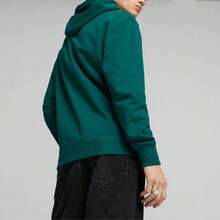 Sweatshirt Hoodie Pria PUMA Kasual, Serbaguna, Bergaya, Nyaman, Longgar dengan Cetakan Huruf, Hijau - Hijau - View 4