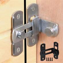 2 buah Kunci Pengaman Pintu Stainless Steel, Kunci Sudut 90°, Tahan Cungkil dan Mudah Dipasang, Cocok untuk Pintu Lemari, Garasi, Kamar Mandi, dan Pintu Hewan Peliharaan, Anti Karat dan Tahan Lama, Menjaga Keamanan Rumah Anda - 2 pin - View 11