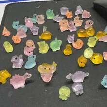 20/30/50pcs Glowing Mini Resin Animals, Mini Dog Statues, Cute Cartoon Figurines, Mini Dog Statue Ornaments Glowing Craft Decor For Miniature Landscape Garden Small House (Random Color) Mini Statue Series, Statues, Mini Animal Models, Statue Toys - Multicolor - View 8