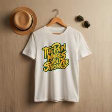 La Dolor Te Haceás Fuerte Camiseta Gráfica% Algodón 180 g/² Cuello Redondo Transpirable Corte Regular Ropa Urbana de Verano Camiseta Casual - Blanco - Ver 3
