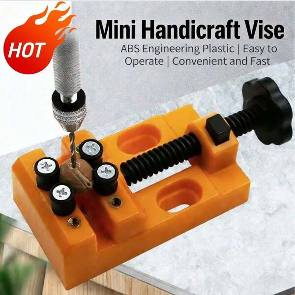 1pc DIY Jewelry Quick Fixing Tool, Mini Drilling Press Vice Clamp, Olive Bodhi Bead Holder, Suitable For Jewelry Walnut Core Watch Repair Clamp, Micro Craft Carving Workbench Tool, Mini Doll Carving, Punching Small Clamp Bed