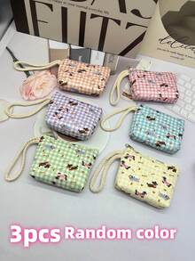XD 12pcs/6pcs/3pcs/1pc Fashion Mini Dachshund Print Children's Coin Purse, With Keychain For Hanging, Multi-Use Storage Bag For Keys, Data Cables, Coins, Rings, Also Can Be Used As Makeup Bag, Sanitary Napkin Storage Bag, Back To School Storage Pouch - Dachshund - View 11