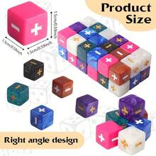 6pcs/Set 6-Sided Acrylic Right-Angle Dice With Symbol Pattern - Perfect For Dice Games, Suitable For Board Games, Game Nights, Etc., Multiple Colors Available - Multicolor - View 6