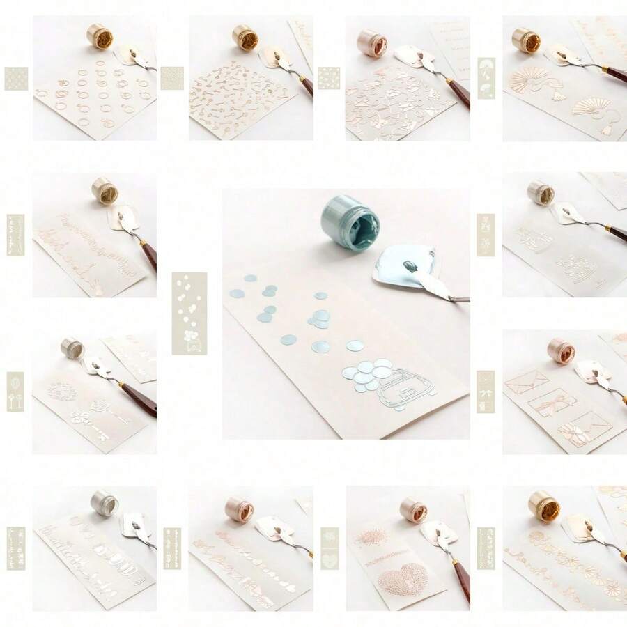 Multi Style Wedding Romantic Stencil Floral Heart Ring Envelope Key Fan Pattern Die Cuts For Card Making Scrapbooking DIY Craft - LY0048 - View 1