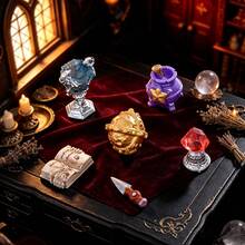 6pcs Realistic Witch Bell Cauldron Resin Accessories, Halloween/Christmas DIY Decoration Desktop Mini Ornaments - C - View 1