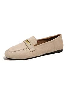 Sepatu Mary Jane Klasik Wanita Model Baru dengan Ujung Persegi, Ringan, Nyaman, Cocok untuk Semua Musim, untuk Perjalanan, Kerja, dan Kantor, Bernapas. - Krem - View 14