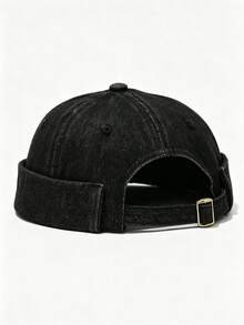 1pc Brimless Letter Patchwork Knit Hat, Adjustable Solid Color Cap, Unisex Adult Vintage Hip-Hop Street Style - Multicolor - View 14