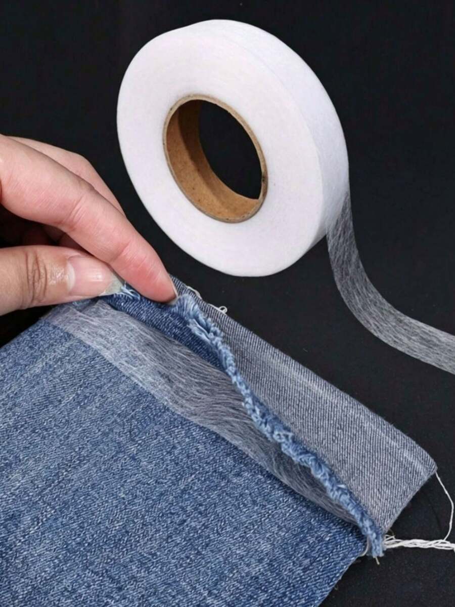 1件 DIY 嵌入式黏著襯裡 雙面膠網膜 熱熔膠雙面黏著不織布襯裡 服飾配件 - 白色 - 查看 1