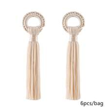 6pcs/Pack Round Ring Tassel Pendant DIY Jewelry Accessories Hanging Ornament Clothing Trimmings Small Tassels - Long Tassel Hoop Earrings - View 10