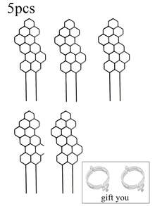 4pcs Honeycomb Plant Support Stakes, Rust-Proof Plastic Honeycomb Column Support, Space-Saving Indoor/Outdoor Garden Support, Plastic Climbing Plant Training Support System, Helps Plants Grow Healthy, Decorative Garden Support - Multicolor - View 11