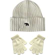 3pcs Autumn/Winter New Polar Bear Distressed Knit Hat & Gloves Set, Oversized Knit Beanie With Ear Flaps For Boy & Girls, Outdoor Outfit - Multicolor - View 7