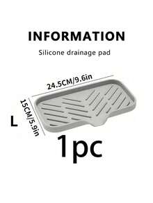 Kitchen Sink Drip Tray Silicone Splash Guard Storage Rack, Creative Dishwashing Sink Sponge Holder, Quick Drainage Keeps Countertop Dry And Tidy - A - View 13