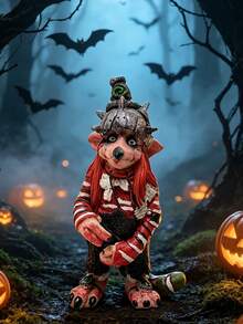 1 món đồ trang trí điêu khắc nhựa resin quái vật Goblin khổng lồ thủ công mới cho Halloween, đồ thủ công hình động vật, phong cách đồng quê, trang trí nhà cửa dịp lễ - Mô hình hải tặc trang trí - Xem 7