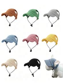 Adjustable Breathable Pet Hat, Pet Baseball Cap With Ear Holes, Dog Baseball Cap, Multi-Color Sun Hat Designed For Pets - Multicolor - View 5