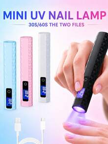 GANLAIX Lampu Pengering Kuku Portabel Isi Ulang, Timer Ganda 30s/60s, Kontrol Sentuh dengan Layar LCD, Lampu Kuku Gel UV/LED Genggam Ringkas, Pengisian Daya Tipe-C, Hadiah untuk Wanita, Hadiah Natal - MultiWarna - View 2