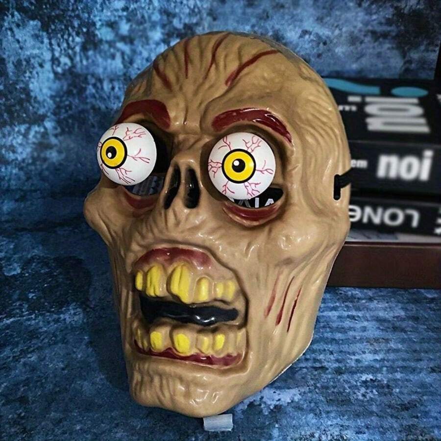 2 pièces Masque d'horreur Halloween Masque de clown à ressort Masque de vampire squelette Accessoires de costume d'horreur Script Kill - masque - Voir 1