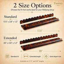 4pcs Acrylic Tortoise Shell Mahjong Rack Set With Magnetic Push Rod, 17.5"/20" Acrylic Mahjong Rack Tile Holder Acrylic Mahjong Accessories, Suitable For All Tile Sets - Transparent - View 4