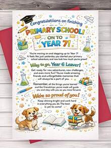 1pc School Graduation Card, Teacher's Day Thank You Card, Back To School Season Blessing Card, Comes With A Matching Envelope, Suitable For Students To Give To Teachers As A Thank You Gift, Or For Classmates To Exchange As Gifts . - Multiple Styles - View 9