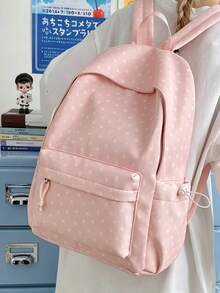 Women's Striped Print Backpack, Student School Bag, Waterproof Casual Backpack, Multi-Pocket Design, Suitable For School And Weekend Travel - Multicolor - View 22