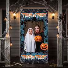 1pc Halloween Hollow Out Decorative Banner, Scary Halloween Decoration Photo Backdrop, Halloween Party Supplies, Suitable For Outdoor And Indoor Front Door Decoration, Multiple Styles - 1 - View 10
