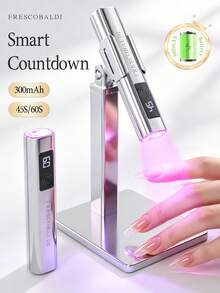 5 Colors Handheld Display Screen Straight Nail Lamp, Rechargeable Fast Drying Mini Nail Lamp, Portable LED Nail Lamp For Quick Curing, Suitable For Home Use - Multicolor - View 4