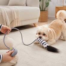 Pet Cat Teaser Toy, Pet Toy Suitable For Cats And Small Dogs Daily Play And Interaction, Creative Funny Horse Tail Cat Tail Toy With Squeezable Air Bladder, Fish Toy - Multicolor - View 2