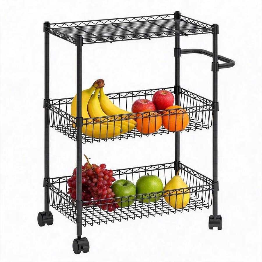 Kselythan Mobile Storage Islands - Black - View 1