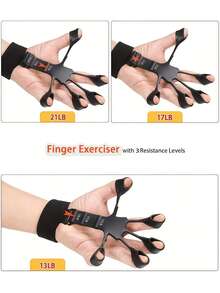 Adjustable Resistance Finger Exerciser With Wrist Support Ergonomic Hand Grip Strength Trainer Hand Grip Strengthener For Men And Women For Fitness Training Muscle Toning Climbing Exercise Gym Equipment Gym Essentials Accessories Hand Exercise Tools - Multicolor - View 8