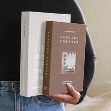 2pcs Set Exquisite Decorative Faux Books, Decorative Bookends, Suitable For Living Room, Study, Bedroom, Hotel, Coffee Table, Decoration, Photography Props, Holiday Decor - 2pcs - Imitation Linen - View 2