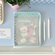 Sticker Storage Binder Memo Pad Sticker Organizer Reusable Sticker Book Collection Album A5 Sticker Collection Paper, With Blank Release Transparent Sticker Loose-Leaf Binder Album - A - View 6